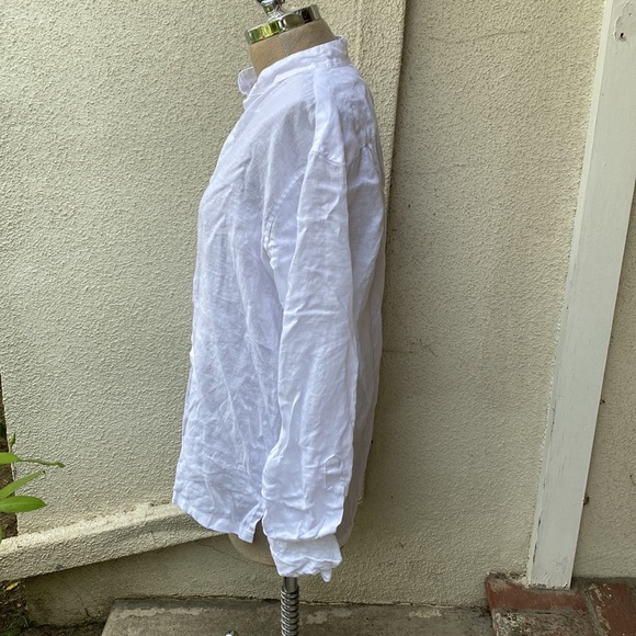 Island Importer 100% linen stunning white blouse. Beautiful high end linen - Picture 4 of 11